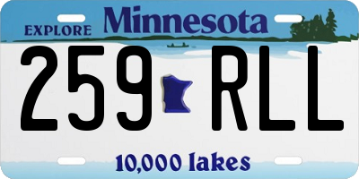 MN license plate 259RLL