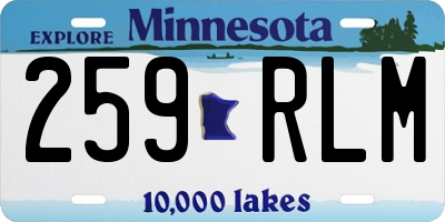 MN license plate 259RLM