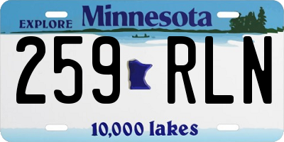 MN license plate 259RLN