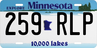 MN license plate 259RLP