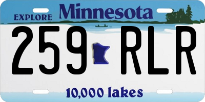 MN license plate 259RLR