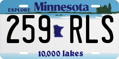 MN license plate 259RLS