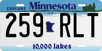 MN license plate 259RLT