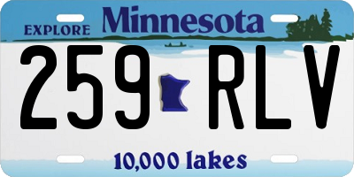 MN license plate 259RLV