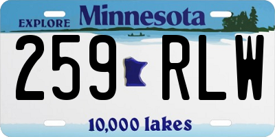 MN license plate 259RLW