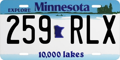MN license plate 259RLX