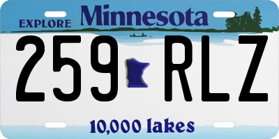 MN license plate 259RLZ