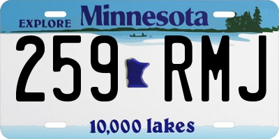 MN license plate 259RMJ
