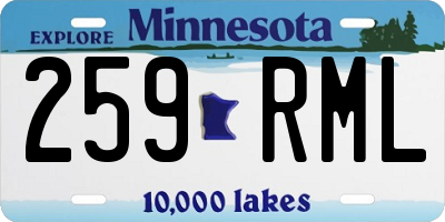 MN license plate 259RML