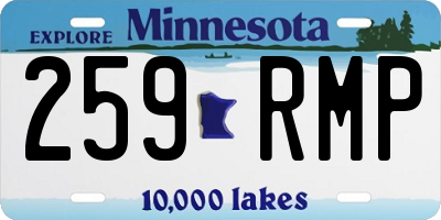 MN license plate 259RMP