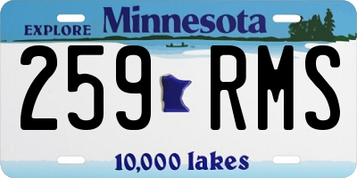 MN license plate 259RMS