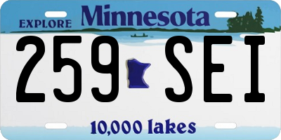 MN license plate 259SEI