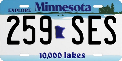 MN license plate 259SES