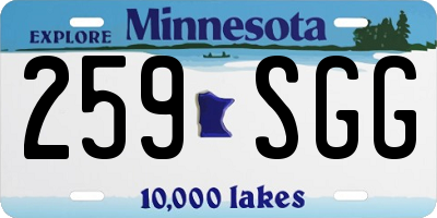 MN license plate 259SGG