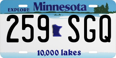 MN license plate 259SGQ