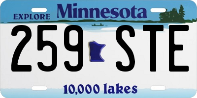 MN license plate 259STE