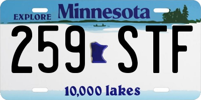 MN license plate 259STF