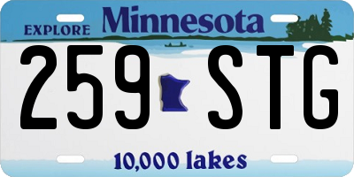 MN license plate 259STG