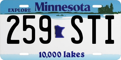 MN license plate 259STI