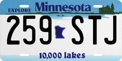 MN license plate 259STJ