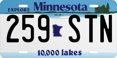 MN license plate 259STN