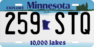 MN license plate 259STQ