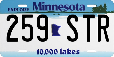 MN license plate 259STR
