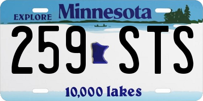 MN license plate 259STS
