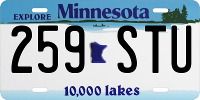 MN license plate 259STU