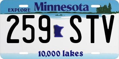 MN license plate 259STV