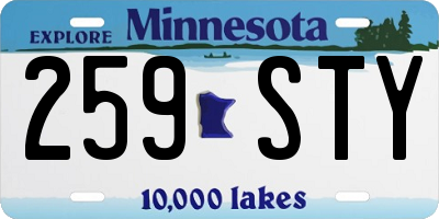 MN license plate 259STY