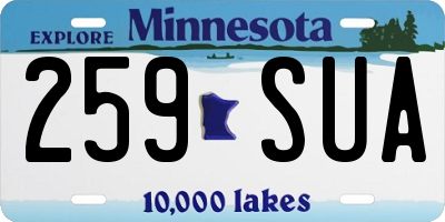 MN license plate 259SUA