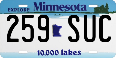 MN license plate 259SUC