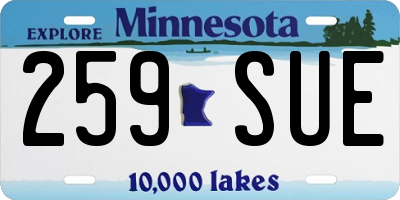 MN license plate 259SUE
