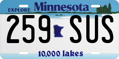 MN license plate 259SUS