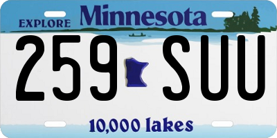 MN license plate 259SUU