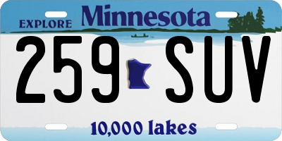 MN license plate 259SUV