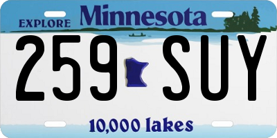MN license plate 259SUY