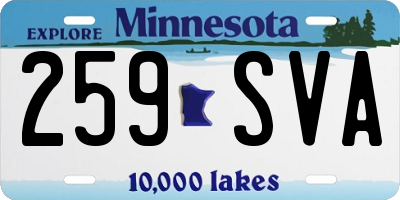 MN license plate 259SVA