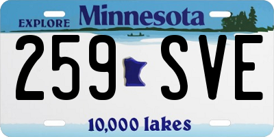 MN license plate 259SVE