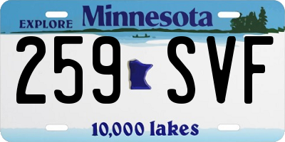 MN license plate 259SVF