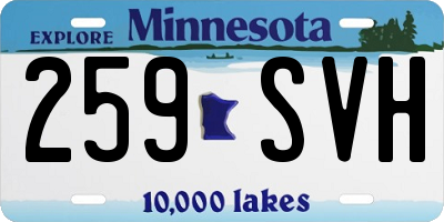 MN license plate 259SVH