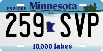 MN license plate 259SVP