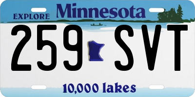 MN license plate 259SVT