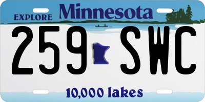 MN license plate 259SWC