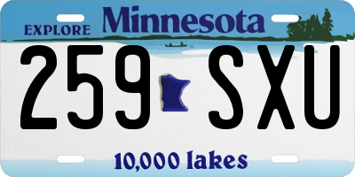 MN license plate 259SXU