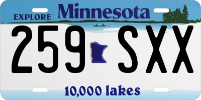 MN license plate 259SXX