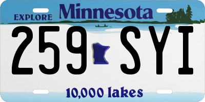 MN license plate 259SYI