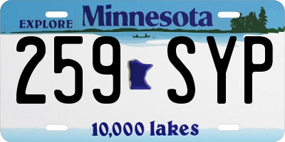 MN license plate 259SYP
