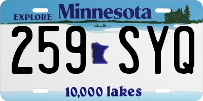 MN license plate 259SYQ